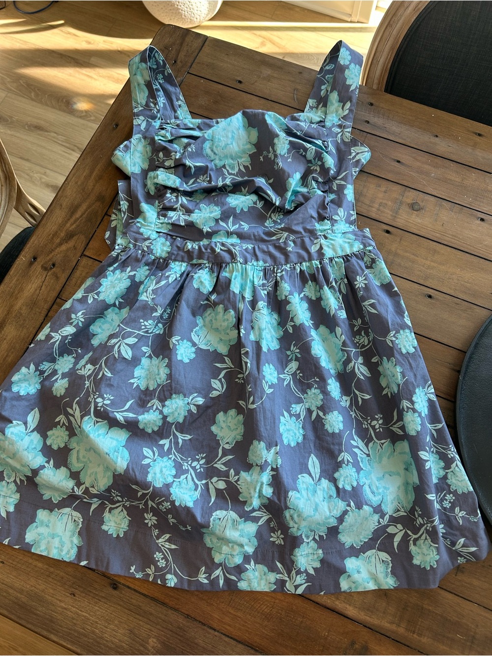 NWT Free People Meet Me in Maui Blue Purple Floral Mini Dress L